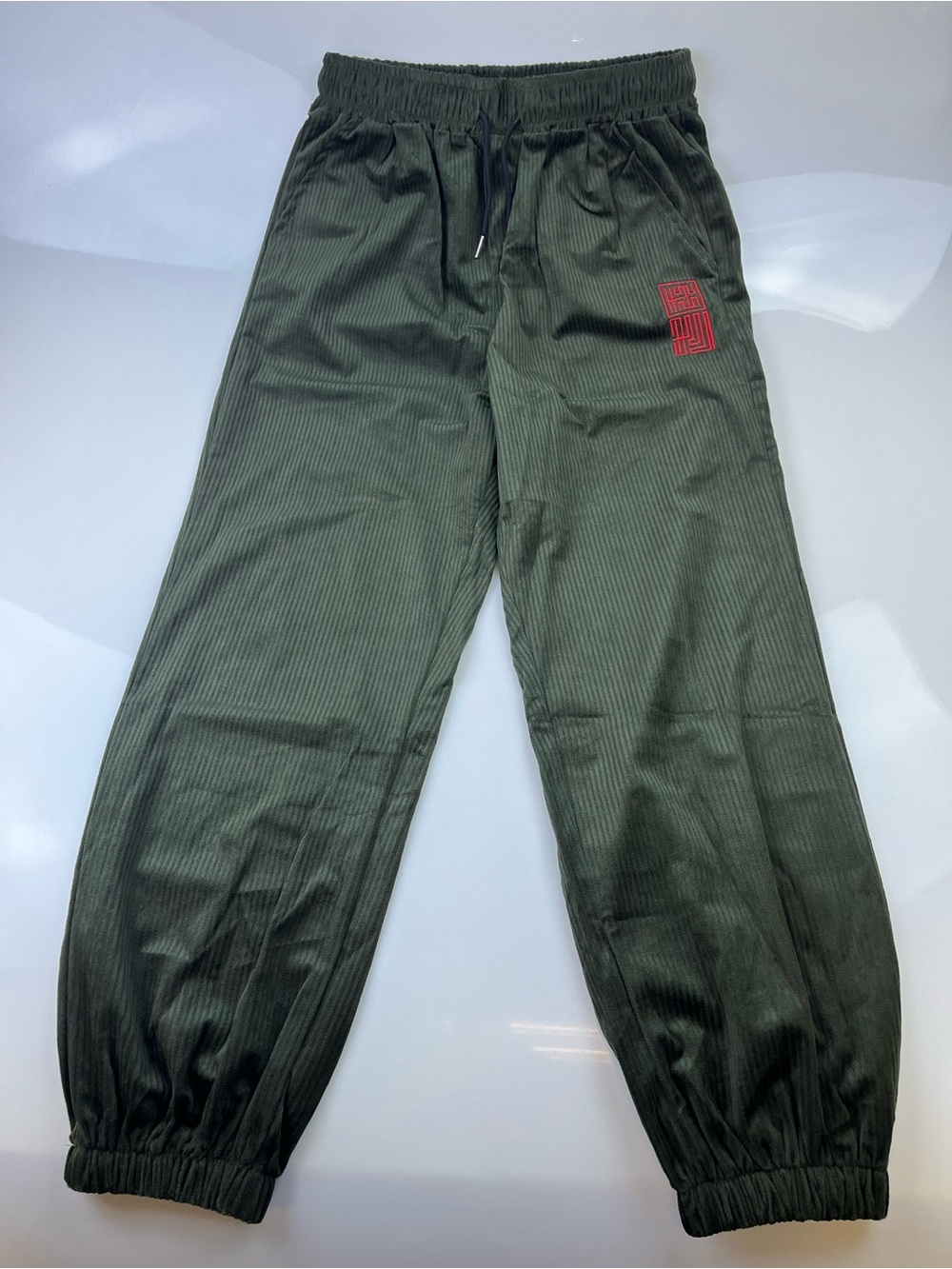 Seidarise Green Ribbed Jogger Pants N257-14